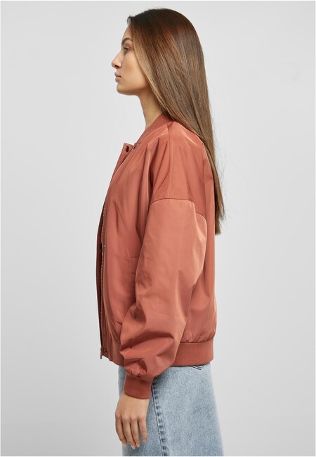 Urban Classics Ladies Recycled Oversized Jacket terracotta - Gangstagroup.com Hip Online Bomber Light Fashion Store Hop 