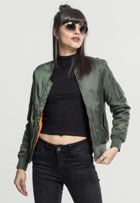 Urban Classics Ladies - Hip Online Gangstagroup.com Basic Store - Jacket olive Fashion Bomber Hop