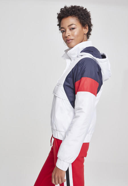 Urban Classics Hop Hip - red Store Online white/navy/fire Over 3-Tone Padded Jacket Pull Ladies Gangstagroup.com Fashion 