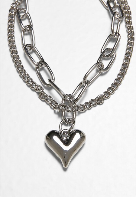 Urban Classics Heart Layering Bracelet - Icon silver Store Gangstagroup.com Fashion Hip Hop - Online