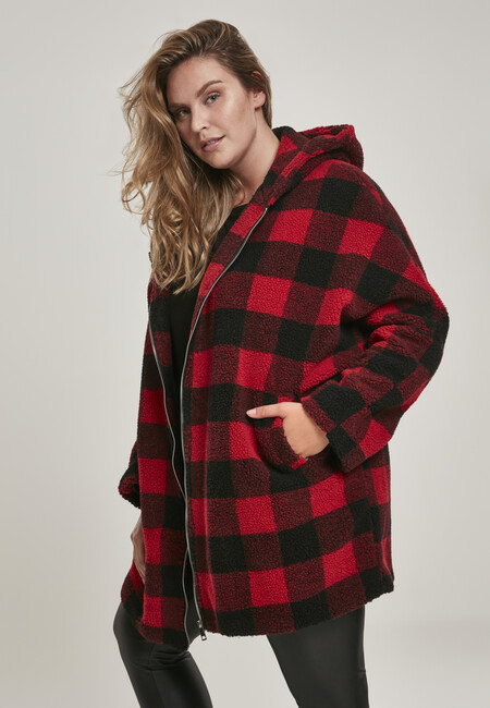 puma check sherpa hoodie