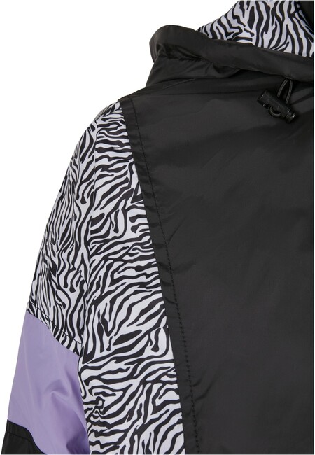 Classics Hip Urban Online Store Gangstagroup.com Ladies Fashion black/zebra Hop - Over Jacket Pull Mixed AOP -