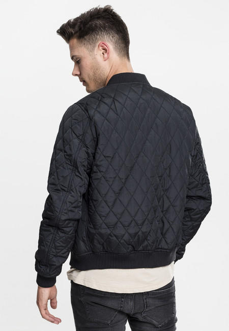 Urban Classics Diamond Quilt black Fashion Gangstagroup.com Hip - Store Hop Online Nylon - Jacket