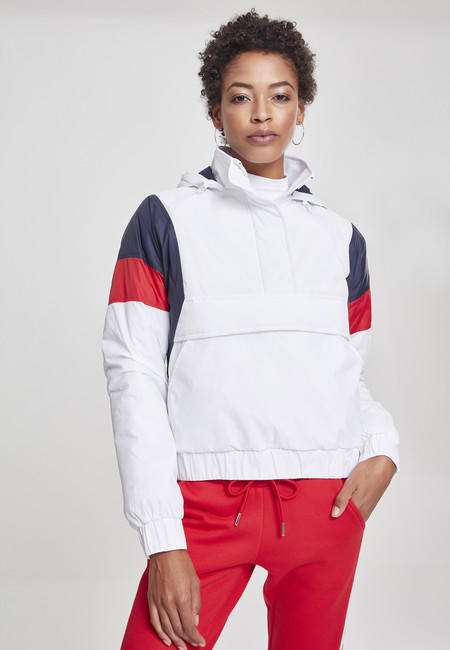 Fashion Store Pull Over Urban Online red 3-Tone white/navy/fire - Jacket Hip Padded Ladies Hop - Gangstagroup.com Classics