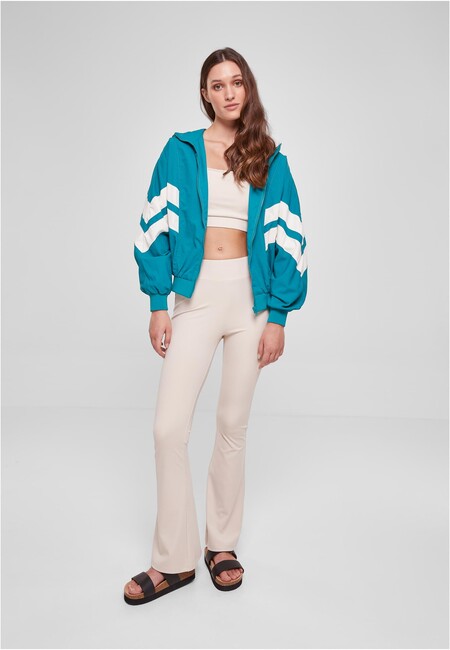 Urban Classics Store Ladies Gangstagroup.com Online Crinkle - Fashion Batwing - Jacket Hop watergreen/whitesand Hip