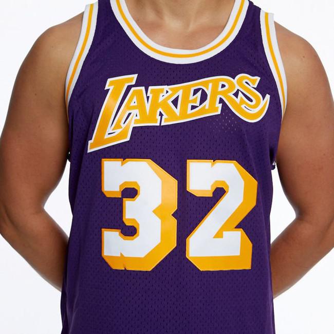 Men's Mitchell & Ness Magic Johnson Gold Los Angeles Lakers Name