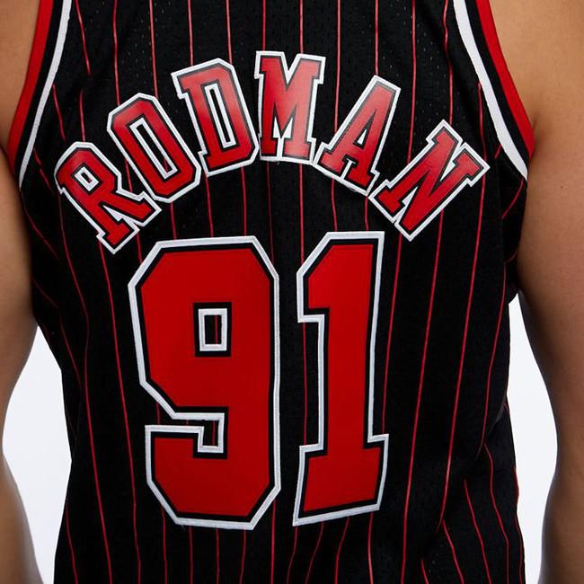 Bulls 91 Dennis Rodman Black Revolution 30 NBA Jerseys
