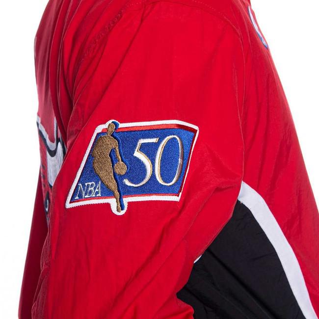 Mitchell & Ness Chicago Bulls 75th Anniversary Warm Up Jacket Red