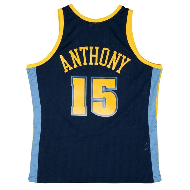 Mitchell & Ness Denver Nuggets #15 Carmelo Anthony royal Swingman Jersey