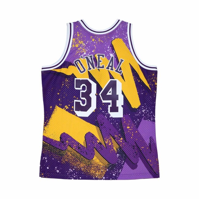 Mitchell & Ness Los Angeles Lakers #34 Shaquille O'Neal Hyper Hoops  Swingman Jersey purple