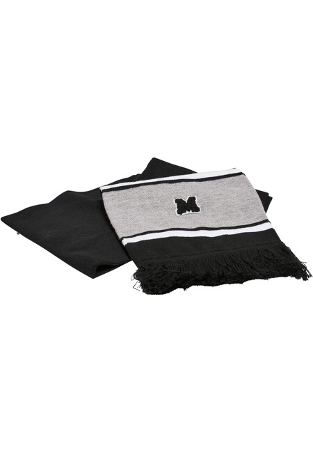 Hip Online black/heathergrey/white Store Urban Beanie Hop Team - Package Gangstagroup.com Scarf and College - Classics Fashion