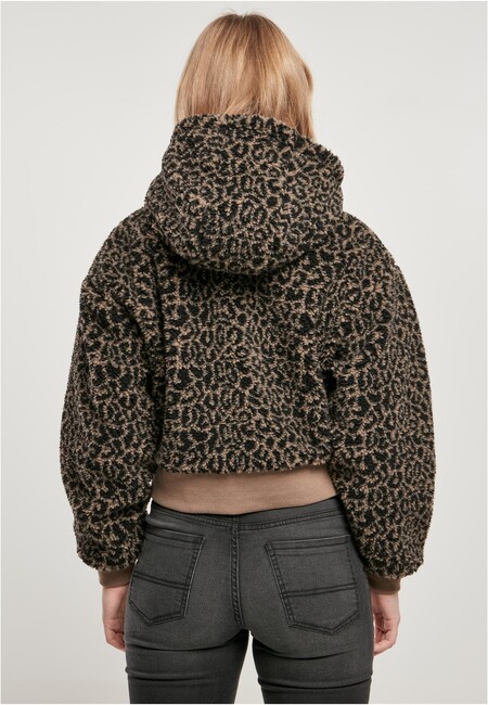 Gangstagroup.com - Sherpa Hip Ladies Fashion Hop Store Online Short darktaupeleo Classics Urban - Oversized Jacket AOP