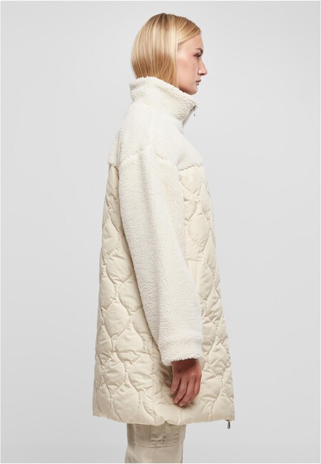 Urban Classics Ladies Hip Gangstagroup.com Coat - - Online Sherpa Store Oversized Hop Quilted softseagrass/whitesand Fashion
