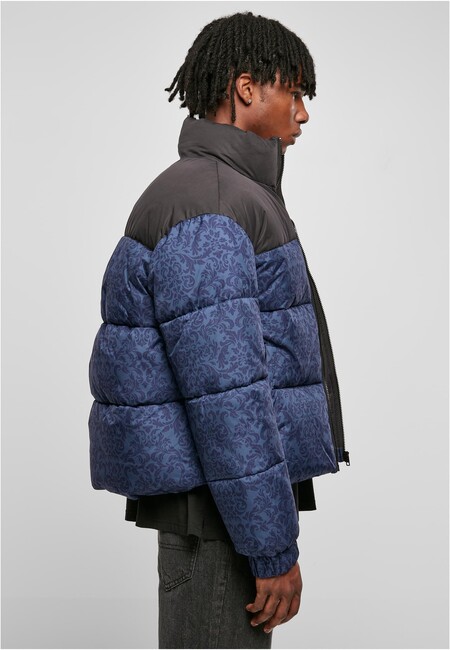 Urban Classics AOP Retro Puffer - - damast darkblue Fashion Store Jacket Online aop Hop Hip Gangstagroup.com