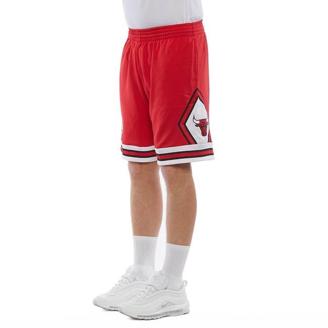 Mitchell and Ness Chicago Bulls Game Day Pattern Short Red