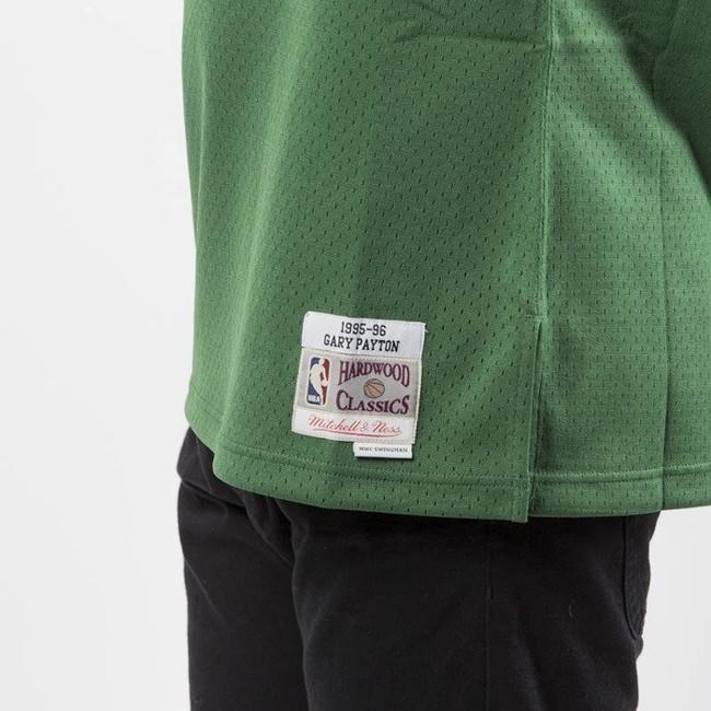 Mitchell & Ness Men's Mitchell & Ness Gary Payton Green Seattle SuperSonics  Hardwood Classics Stitch Name & Number T-Shirt