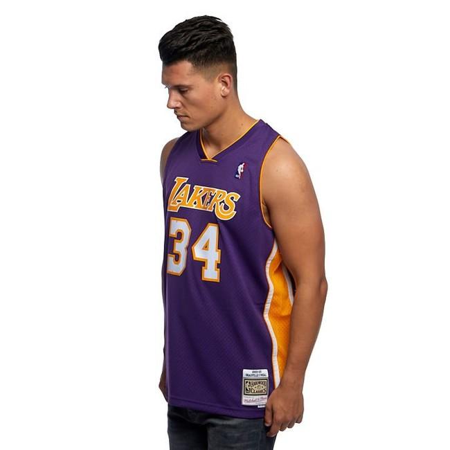 Los Angeles Lakers #34 Shaquille O’Neal Mitchell 2XL