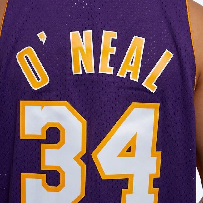 Mitchell & Ness Los Angeles Lakers #34 Shaquille O'Neal yellow Swingman  Jersey