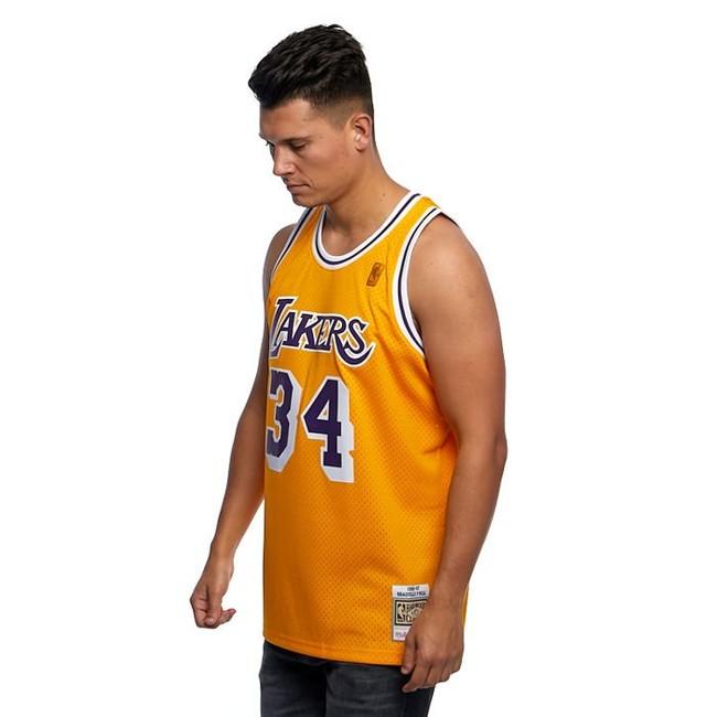 Mitchell & Ness NBA Lakers Yellow Shaquille O'Neal Mens #34 Jersey Size M  for Sale in Irwindale, CA - OfferUp