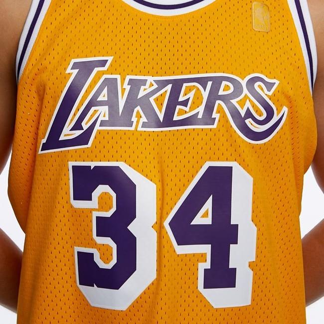 LA Lakers #34 Shaq O'Neil Mitchell & Ness "Acid