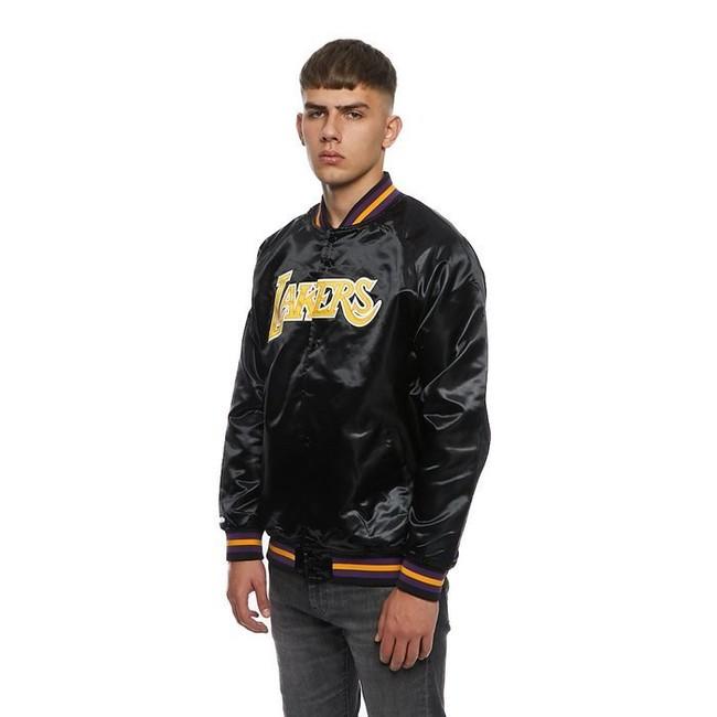 mitchell and ness lakers satin jacket