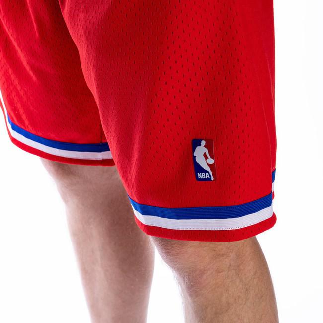 Men's Mitchell & Ness Cream Philadelphia 76ers Chainstitched Swingman Shorts Size: Extra Large