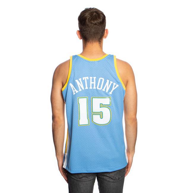 Mitchell & Ness Denver Nuggets #15 Carmelo Anthony Alternate Jersey navy
