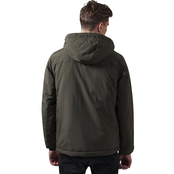 Urban Classics Padded Pull Over Jacket olive -  - Online  Hip Hop Fashion Store