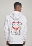 Mr. Tee Waving Cat Hoody white