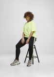 Urban Classics Ladies Neon Side Stripe Leggings black/electriclime