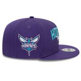 New Era 9FIFTY NBA Patch Charlotte Hornets Purple snapback cap