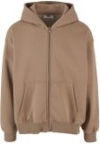 DEF Zip Hoody brown washed01