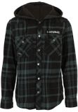 Brandit Iron Maiden Checkshirt Sweathood Eddy black/green