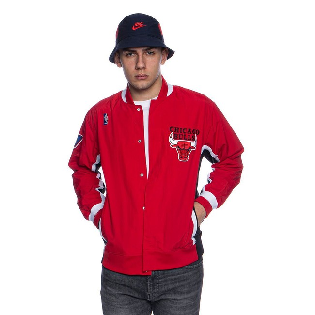 Mitchell and Ness NBA Authentic Warm Up Jacket Chicago Bulls red Chicago  Bulls  CLOTHES & ACCESORIES \ Jackets \ Spring / Fall Jackets CLOTHES &  ACCESORIES \ Jackets \ Winter Jackets