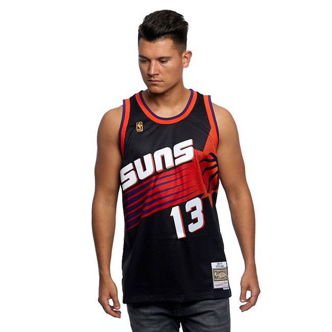Steve Nash #13 Phoenix Suns Throwback Jersey Stitched Black Sz Medium