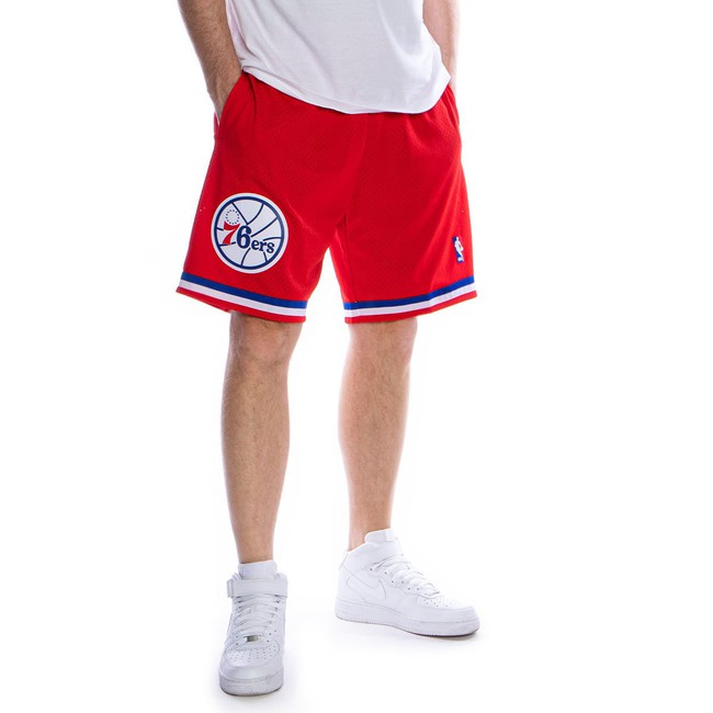 Mitchell & Ness Philadelphia 76ers NBA Swingman Shorts - White - SMSHG