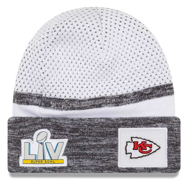 New Era Kansas City Chiefs White Super Bowl LV Bound Sideline Cuffed Knit  Hat -  - Online Hip Hop Fashion Store