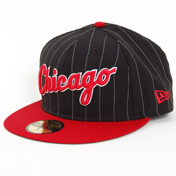 Official New Era Chicago Bulls White Pinstripe Baseball Jersey