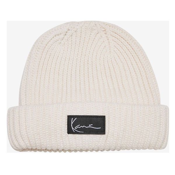 karl kani Woven Signature Essential Fisherman Beanie white