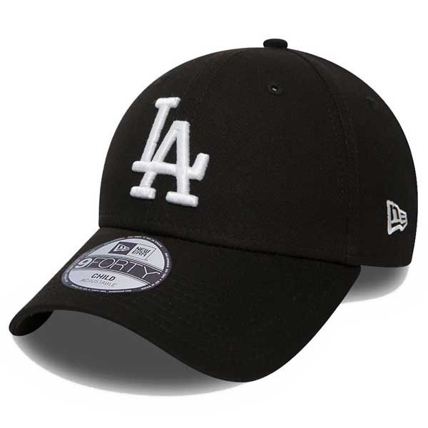 Kids New Era 9FORTY LA Dodgers Black Adjustable Cap