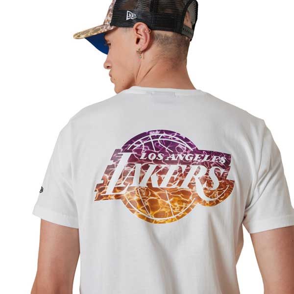 Men´s T-shirt New Era NBA Team Water Print LA Lakers T-shirt White