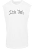 Mr. Tee New York Wording Sleeveless Tee white