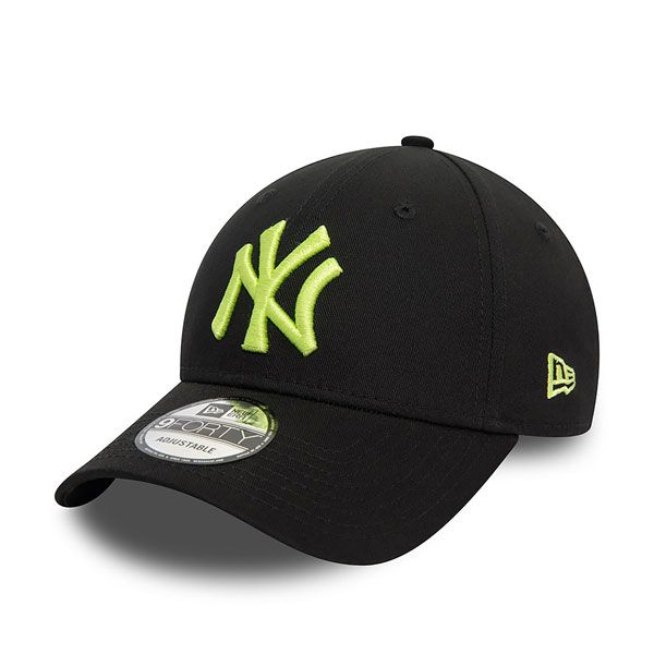 New Era 9FORTY MLB League Essential NY Yankees Black Neon Green adjustable cap