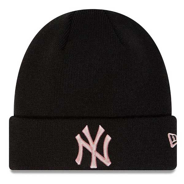 New Era Essential Knit Cuff Beanie NY Yankees Black Pink