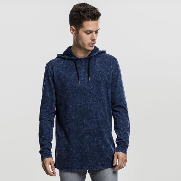 Urban Classics Random Wash Hoody indigo