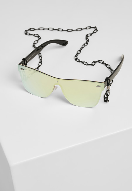Urban Classics Fashion 103 - Hop Store Sunglasses mirror black/gold - Hip Gangstagroup.com Chain Online