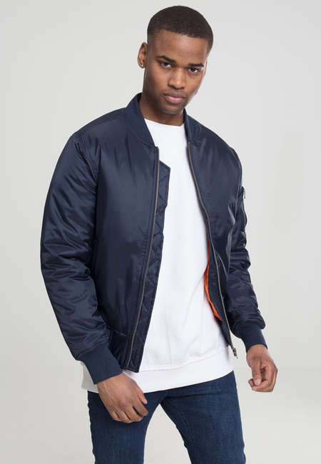 Onmiddellijk Verwoesten dwaas Urban Classics Basic Bomber Jacket navy - Gangstagroup.com - Online Hip Hop  Fashion Store