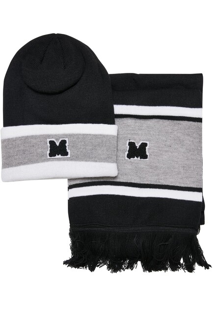 Package - Fashion Gangstagroup.com Urban Store - Hop Online Team and black/heathergrey/white College Scarf Beanie Classics Hip