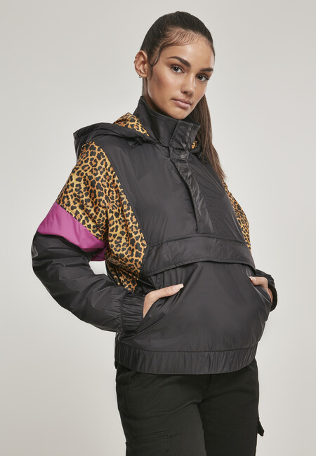 Urban Classics Ladies Fashion - black/snowleo/lightasphalt Gangstagroup.com - Pull Hip Jacket Over Mixed Store Online AOP Hop