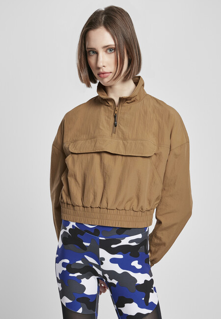 Urban Classics Ladies Cropped Crinkle Nylon Hop Store Gangstagroup.com midground Pull - Online Jacket Fashion Over Hip 